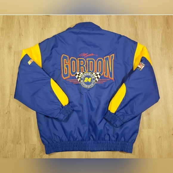 Vintage Nascar Jeff Gordon Nutmeg Racing Jacket Mens Size XL DuPont Racing NEW - Picture 1 of 11
